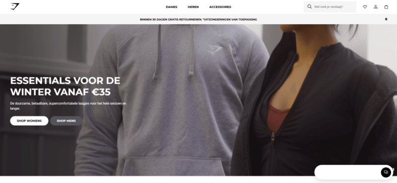 Gymshark ecommerce